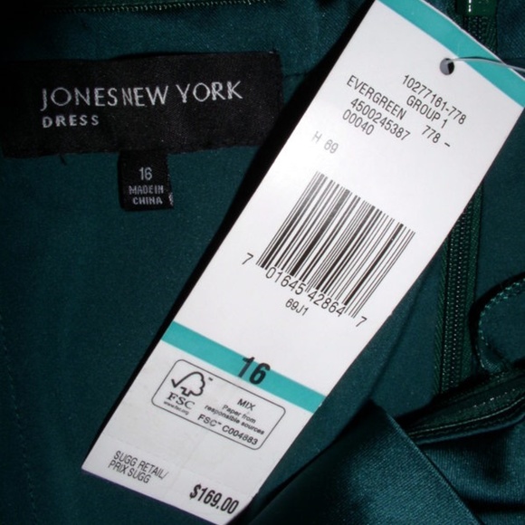 Jones New York NWT Twist Bow Strapless Dress - Picture 5 of 5